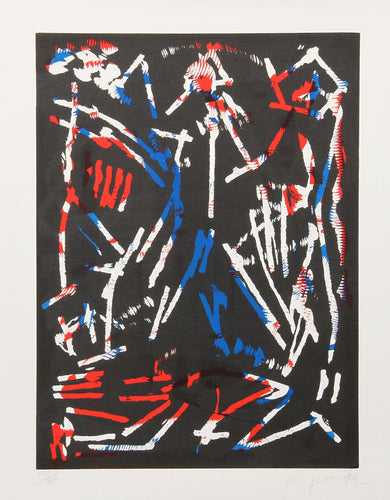 Mul, Bul Dang & Sentimentality Woodcut | A.R. Penck,{{product.type}}