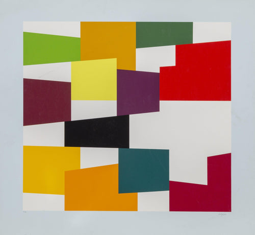 Multicolor on White Screenprint | Yaacov Agam,{{product.type}}