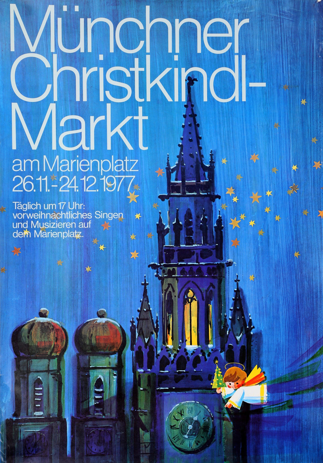 Munchner Christkindlmarkt Poster | Travel Poster,{{product.type}}