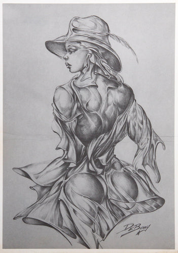 Muscular Woman with Hat Poster | Lloyd DeBerry,{{product.type}}