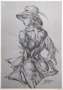 Muscular Woman with Hat Poster | Lloyd DeBerry,{{product.type}}
