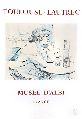 Musee d'Albi - Hangover: The Drinker (Suzanne Valadon) Poster | Henri de Toulouse-Lautrec,{{product.type}}