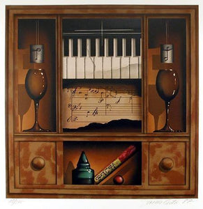 Music Box (Piano) Screenprint | James Carter,{{product.type}}