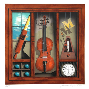 Music Box (Violin) Screenprint | James Carter,{{product.type}}