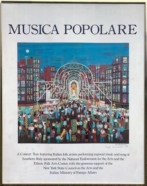 Musica Popolare Poster | Ralph Fasanella,{{product.type}}