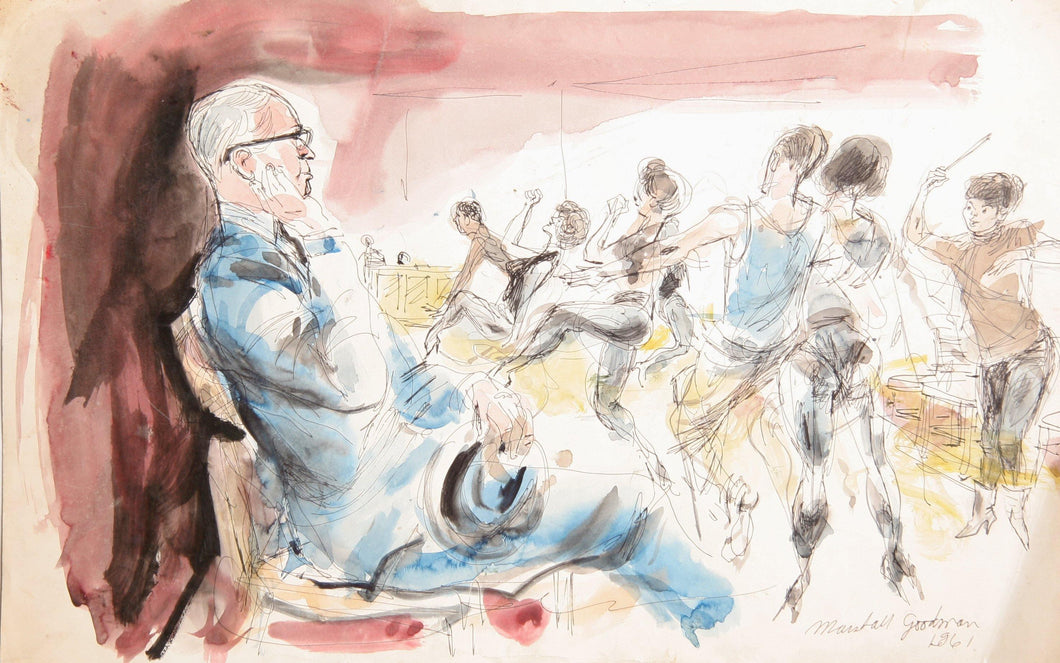 Musical Dance Rehearsal II Watercolor | Marshall Goodman,{{product.type}}
