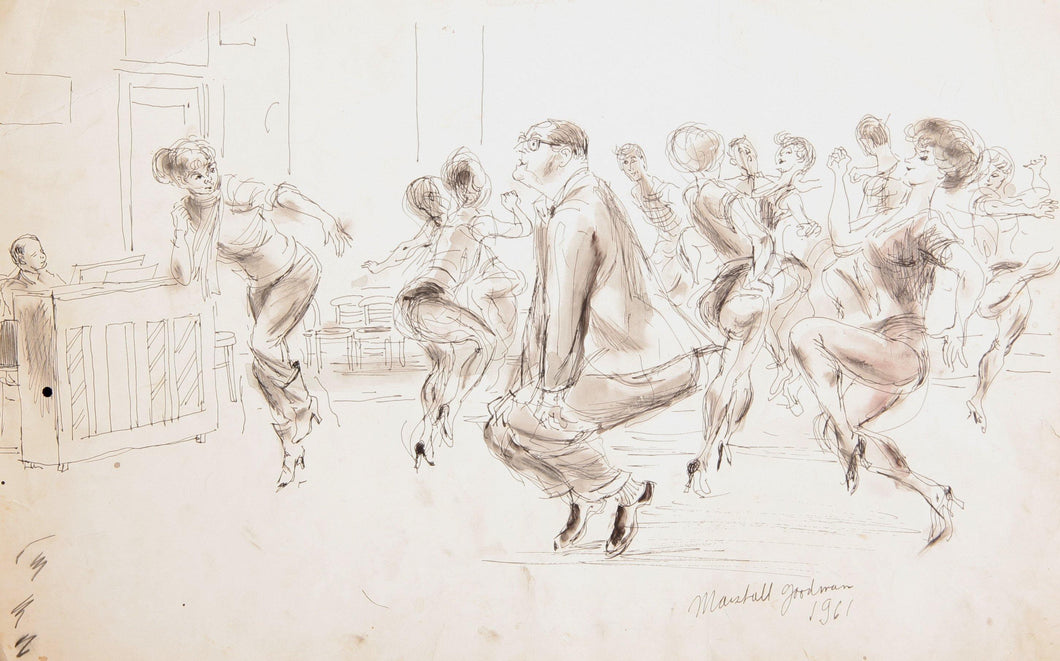Musical Dance Rehearsal Watercolor | Marshall Goodman,{{product.type}}