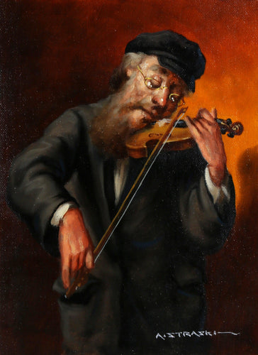Musician 1 Oil | Abraham Straski,{{product.type}}