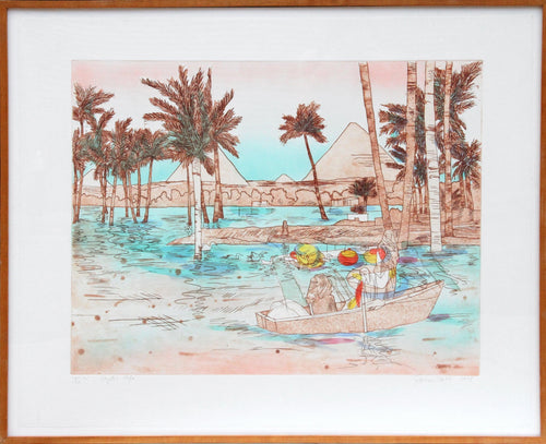 Mystic Cafe Etching | Susan Hall,{{product.type}}