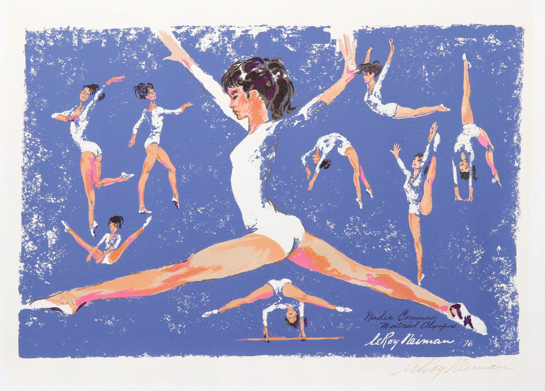 Nadia Comaneci Montreal Olympics 1976 Screenprint | LeRoy Neiman,{{product.type}}