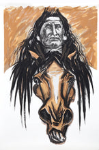 Native American and Horse Lithograph | Marisol Escobar,{{product.type}}