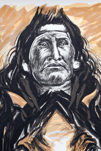 Native American and Horse Lithograph | Marisol Escobar,{{product.type}}