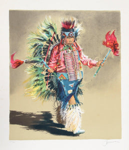 Native American Boy Lithograph | John A. Bruce,{{product.type}}