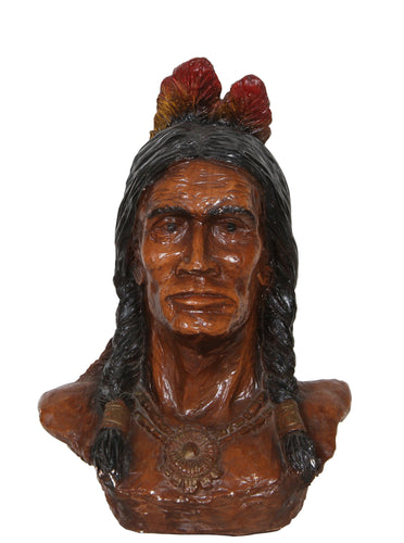 Native American Bust Ceramic | Unknown Artist,{{product.type}}