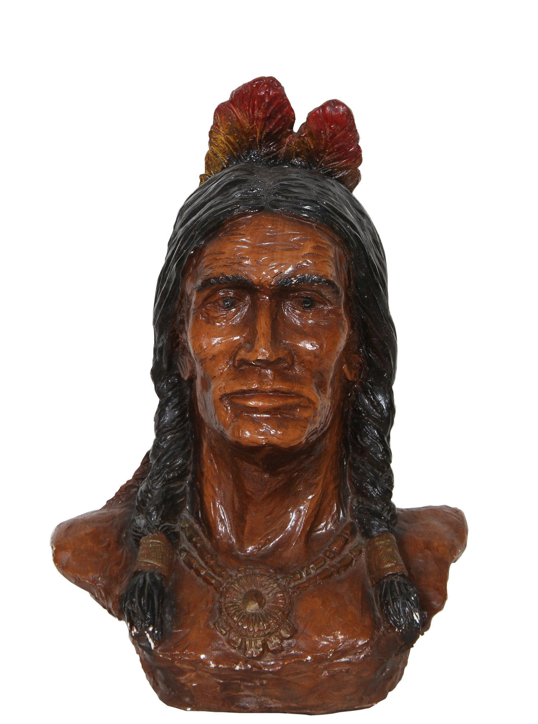 Native American Bust Ceramic | Unknown Artist,{{product.type}}
