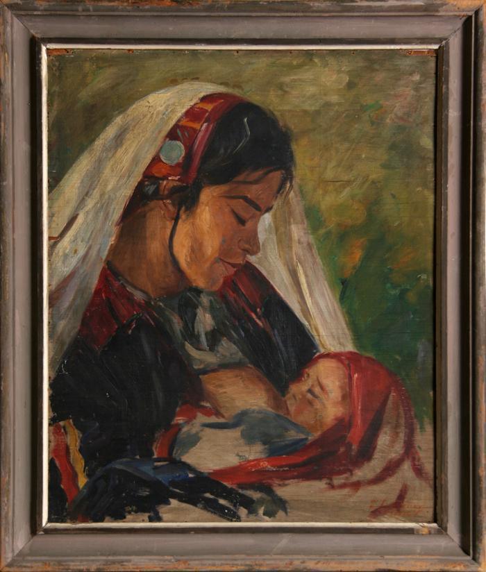 Native American Mother Oil | Unknown Artist,{{product.type}}