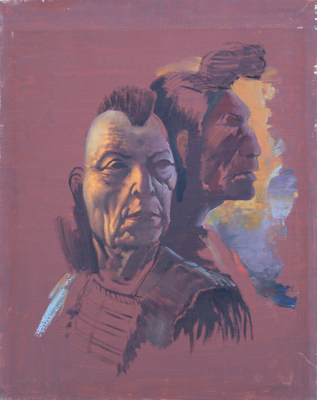Native American Portrait Oil | Jalal Gharbi,{{product.type}}