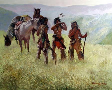 Native American Scouts Oil | Frances James,{{product.type}}
