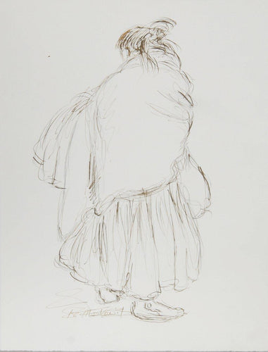 Native American Woman Ink | Ira Moskowitz,{{product.type}}