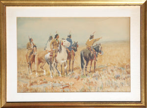 Native Americans on Horseback Poster | Unknown Artist,{{product.type}}