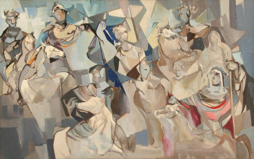 Nativity Scene (5) Oil | John F. Leonard,{{product.type}}