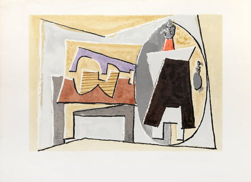 Nature Morte a la Guitare et Pulcinella Lithograph | Pablo Picasso,{{product.type}}