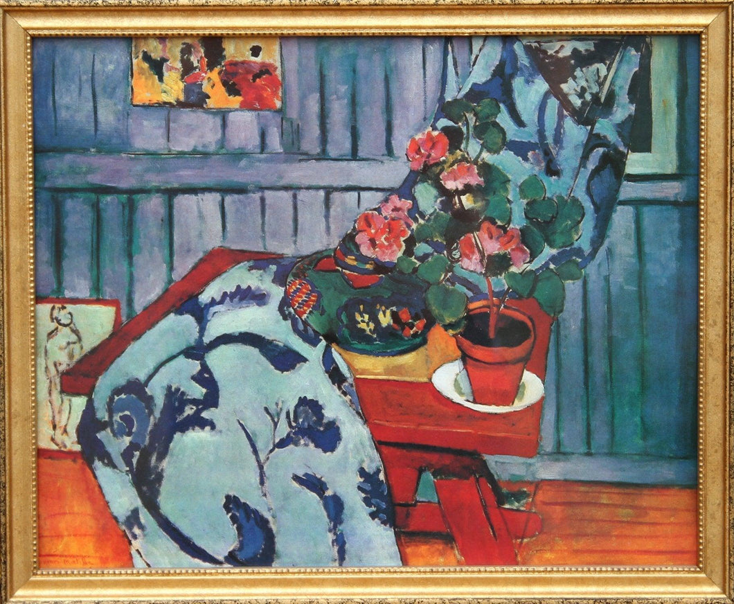 Nature morte au geranium Poster | Henri Matisse,{{product.type}}