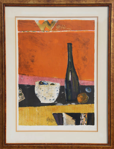 Nature Morte avec Bouteille Lithograph | Rene Genis,{{product.type}}