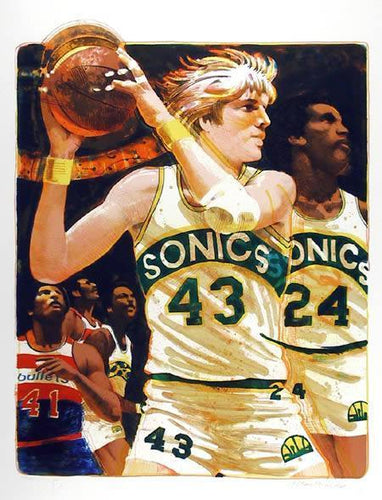 NBA (Sonics) Lithograph | Allan Mardon,{{product.type}}