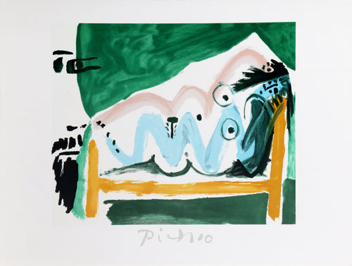 Ne Allongee et Tete d'Homme de Profil Lithograph | Pablo Picasso,{{product.type}}