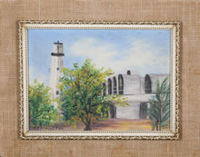 Needhams Point Lighthouse with Hilton Hotel - Barbados Oil | E.M. Carrington,{{product.type}}