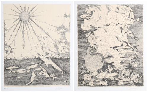 Nel Mare del Non Dormito Sonno Etching | Anna Maria Bartolini,{{product.type}}