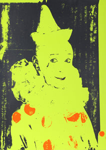 Neon Clown (Green with Orange) Screenprint | Ford Beckman,{{product.type}}