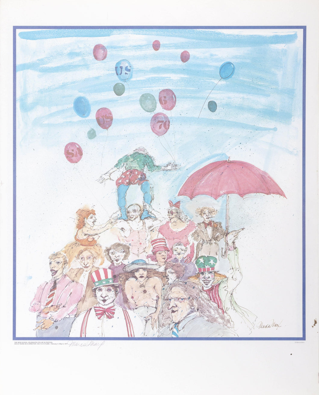New School Celebrates Fellini Poster | Marcia Marx,{{product.type}}