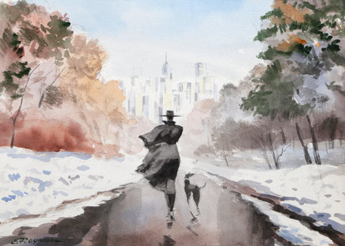 New York Central Park Watercolor | Erik Freyman,{{product.type}}