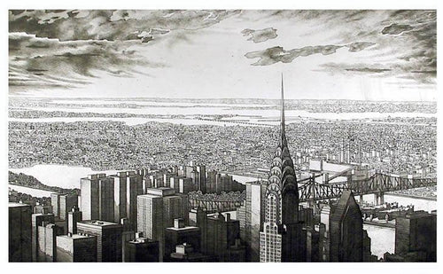 New York City Etching | Sergei Vladimirov Potapov,{{product.type}}