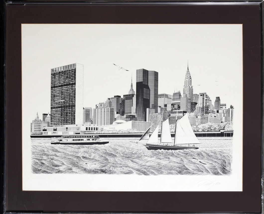 New York City Lithograph | Delbart Duchein,{{product.type}}