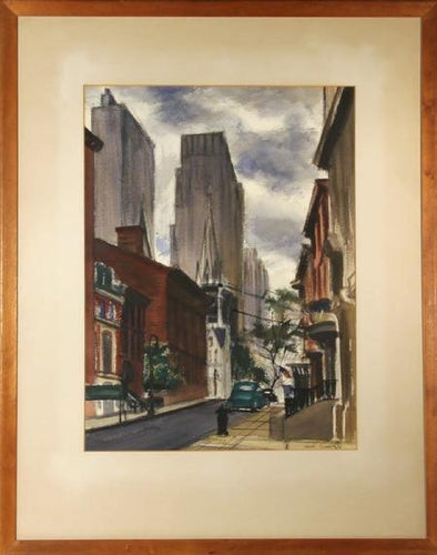New York City Street Pastel | Joseph Barber,{{product.type}}