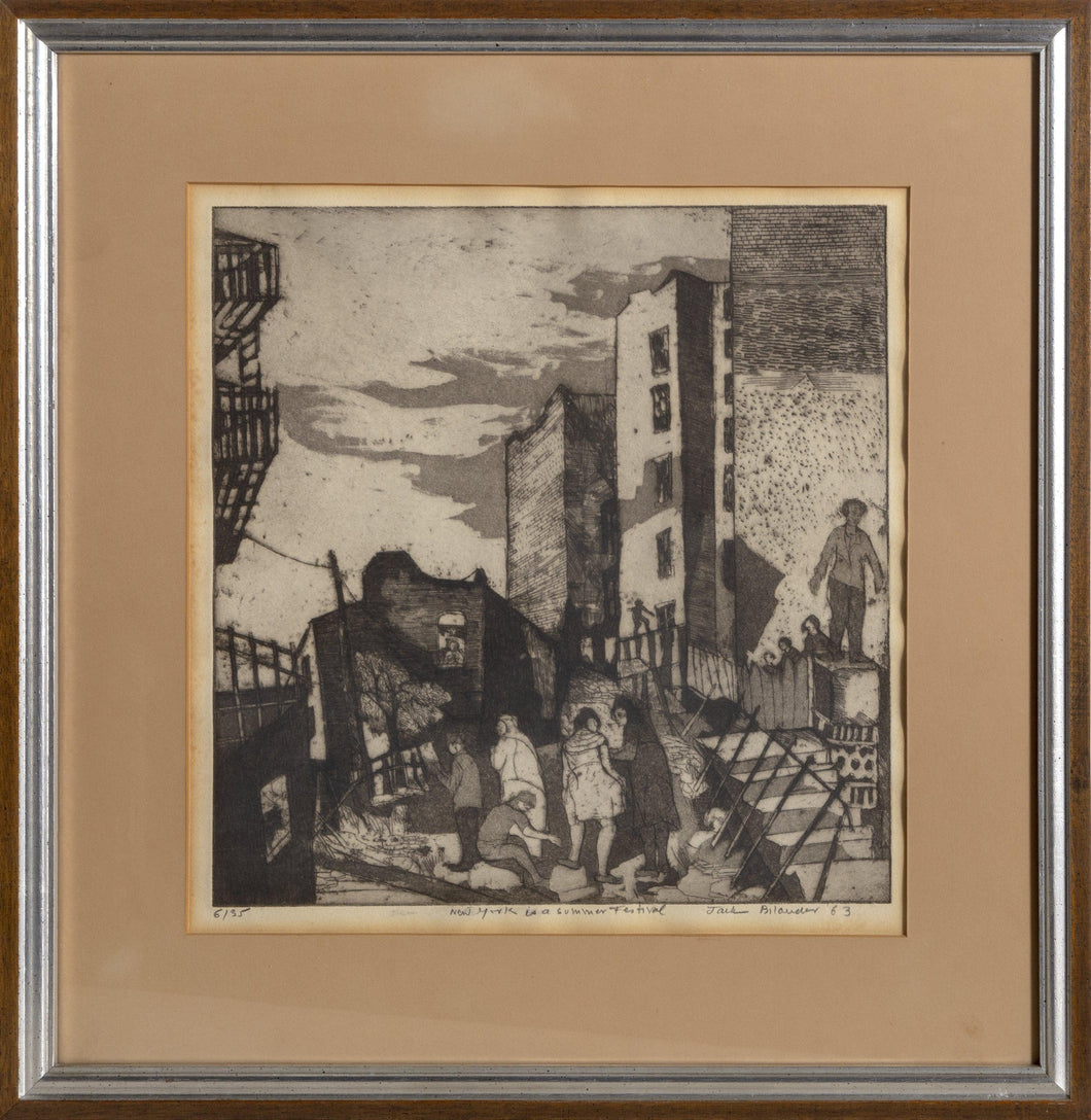 New York is a Summer Festival Etching | Jack Bilander,{{product.type}}