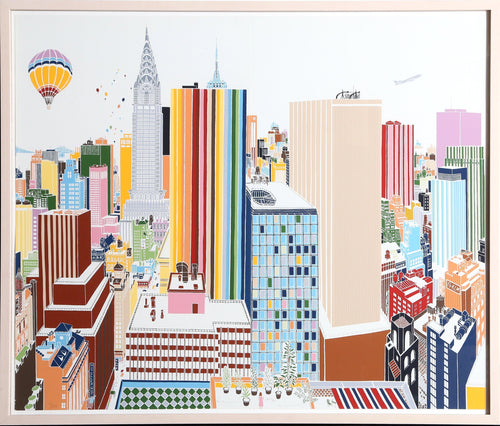 New York Skyline 3-4 Screenprint | Mori Shizume,{{product.type}}