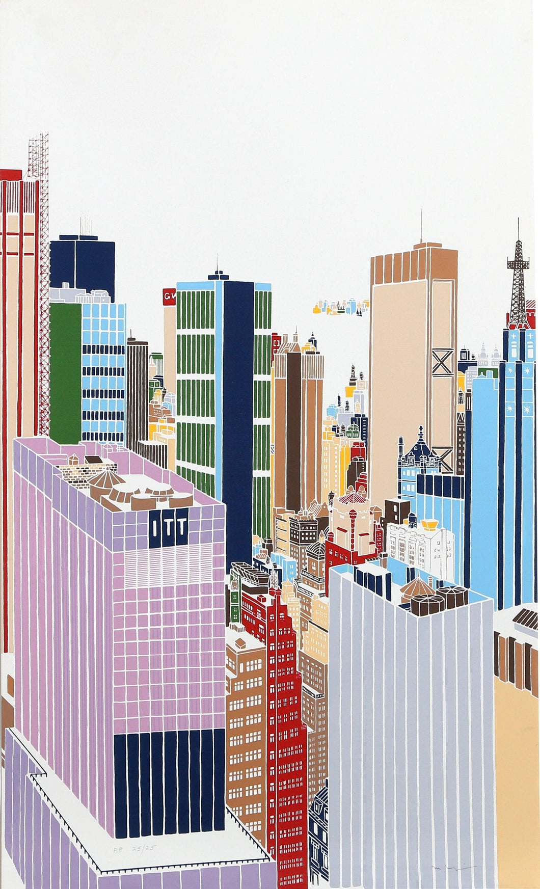 New York Skyline 6 Screenprint | Mori Shizume,{{product.type}}