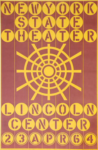 New York State Theater Lincoln Center Poster | Robert Indiana,{{product.type}}