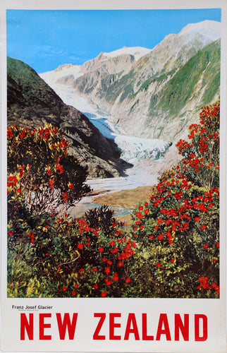 New Zealand - Franz Josef Glacier Poster | Travel Poster,{{product.type}}