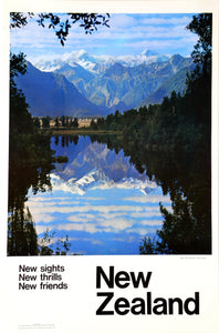 New Zealand - New Sights, New Thrills, New Friends Poster | Travel Poster,{{product.type}}