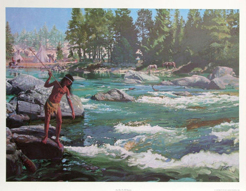 Nez Perce on the Clearwater Poster | Donald Puttman (aka Putt),{{product.type}}