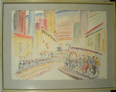 Night Crowd Watercolor | Winthrop Neilson,{{product.type}}