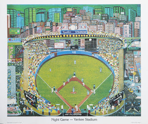 Night Game - Yankee Stadium poster | Ralph Fasanella,{{product.type}}
