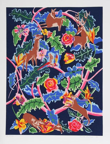 Night Garden Lithograph | Linda Bastian,{{product.type}}