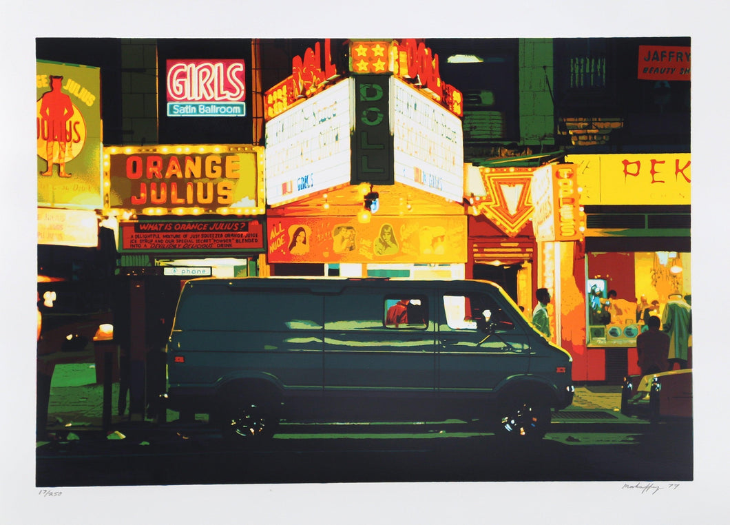 Night, Times Square from the City Scapes Portfolio Screenprint | Noel Mahaffey,{{product.type}}