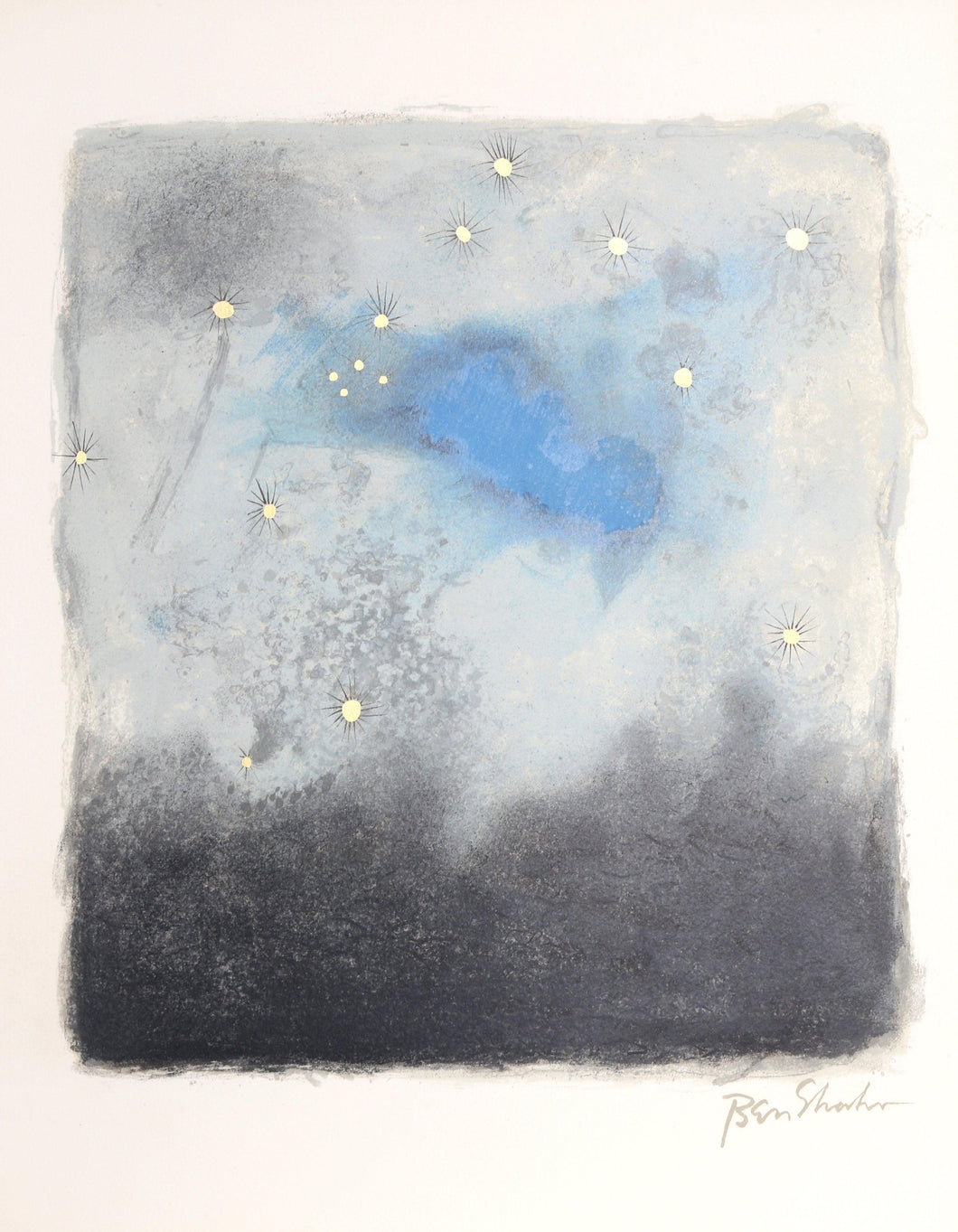 Nights of Travel that Flew with the Stars from the Rilke Portfolio Lithograph | Ben Shahn,{{product.type}}